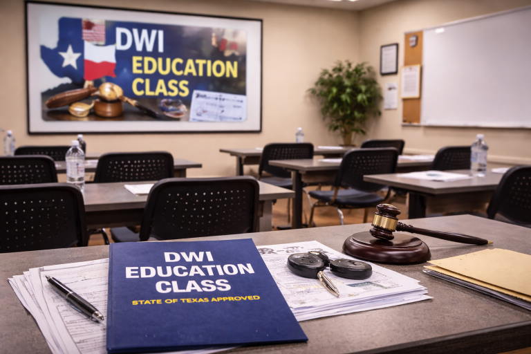 DWI education classroom in Texas